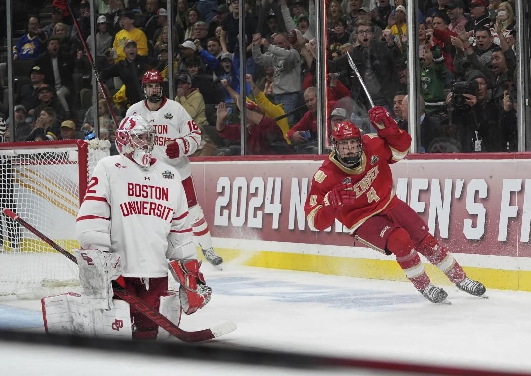 Frozen Four Denver beats B.U. in OT; B.C. blanks Michigan News